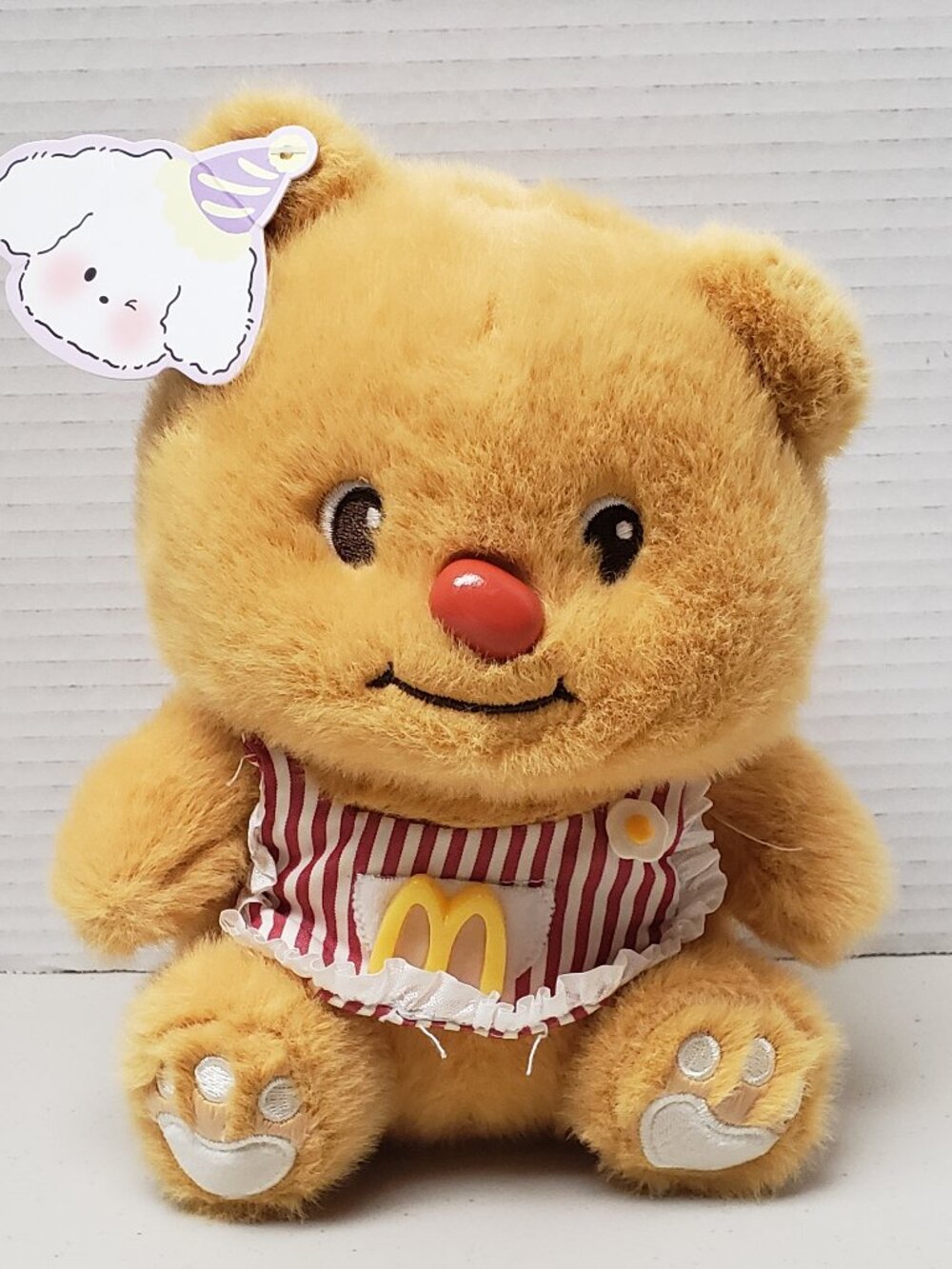 Teddy Bear Wearing Striped Apron